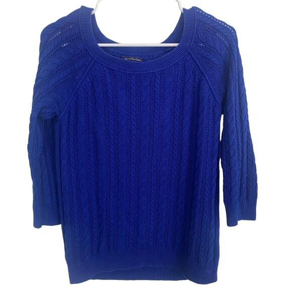 American Eagle Outfitters Royal Blue Pullover Knit Sweater Sz M - Picture 1 of 7